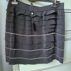 NWOT. Bcbg maxazria silk ruffle skirt with sequin detail
